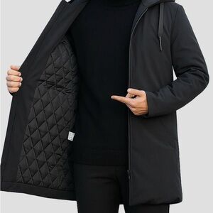 Men's Black Hooded Jacket